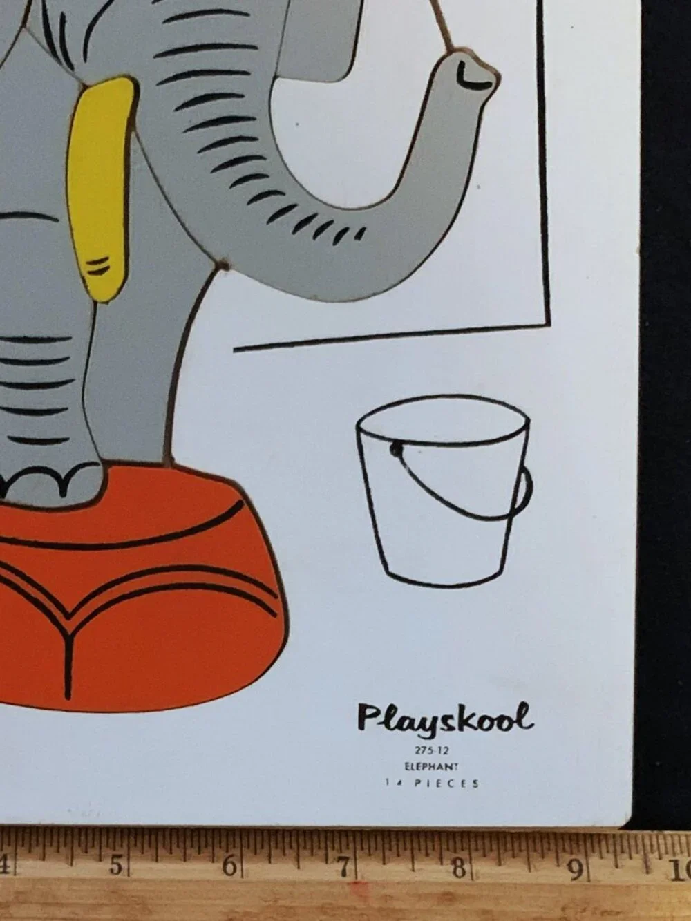 2 Vtg 1950s-60s Child's Puzzles Playskool Elephant / Magnetic Teach-Tot Airplane